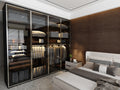 Luxury Sliding Wardrobe _ Smoked Glass